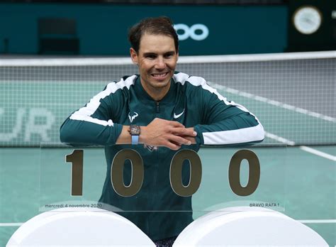 nadal paris rolex masters|Rafael Nadal records milestone 1,000th tour.